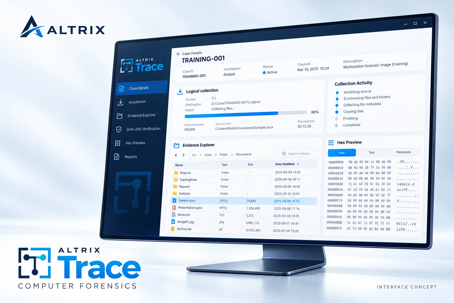 Altrix Trace — Product concept illustration
