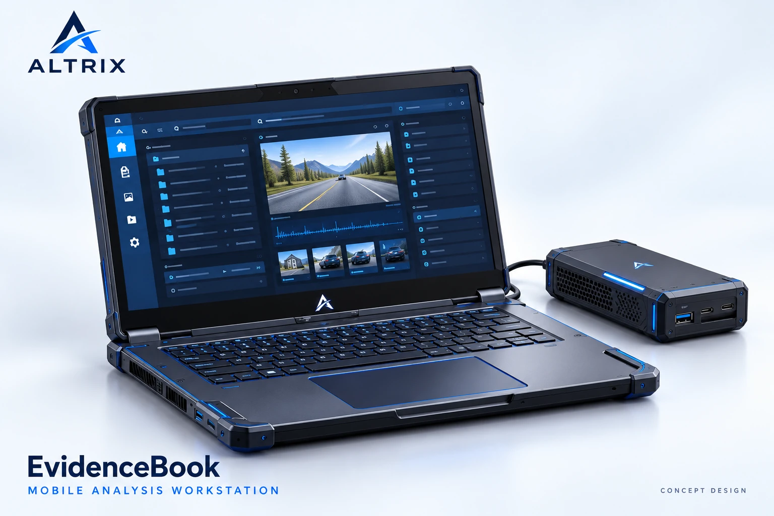 Altrix EvidenceBook — Product concept illustration
